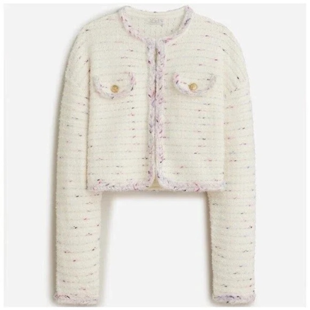 J.Crew Cropped lady jacket in marled yarn size S